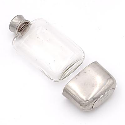 Silver Plated Crystal Flask circa 1940
