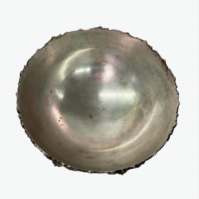 Silver Plated Grape Motif Champagne Punch Bowl