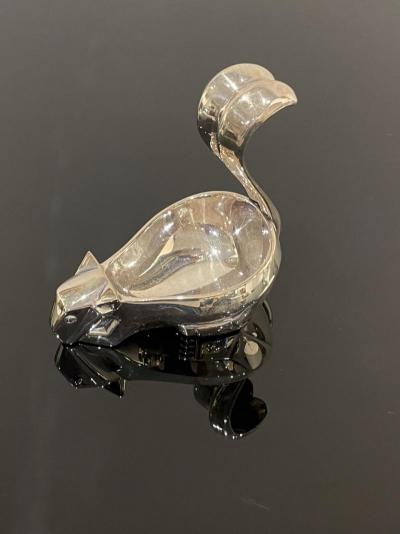 Silver Squirrel Nut Dish by Christofle for Gallia France 1930s 