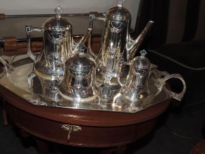 Silver Tea Coffee Set WMF Art Nouveau with Tray