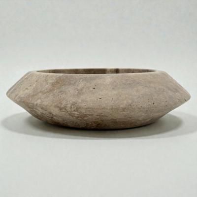 Silver Travertine Bowl