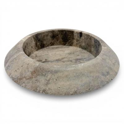 Silver Travertine Bowl