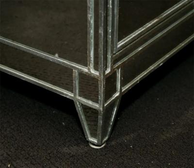 Silver Trim Mirrored Semainier