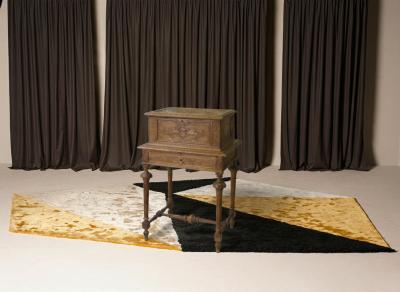 Silver cutlery set with carved wooden box silversmith A Cesa S C 