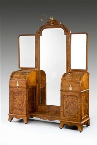 Silver fitted dressing table