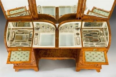 Silver fitted dressing table