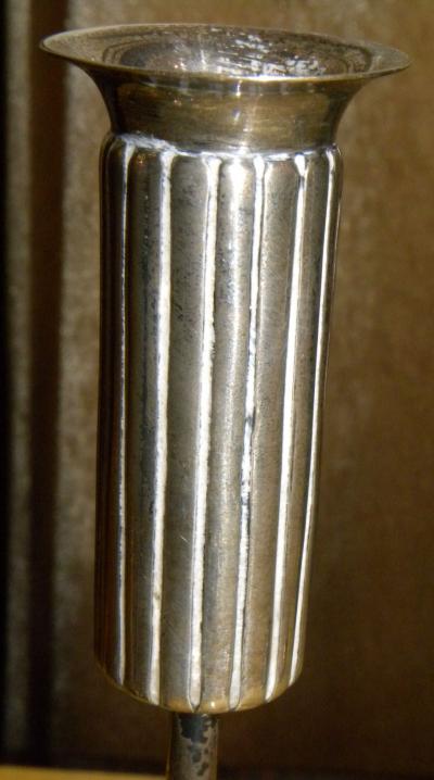 Silver fluted Art Deco Candlesticks