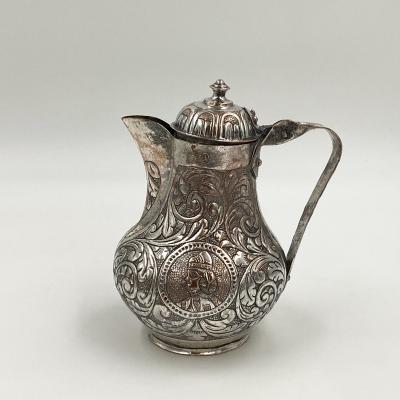 Silver on Copper Water Jug 19th Century