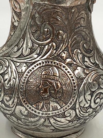 Silver on Copper Water Jug 19th Century