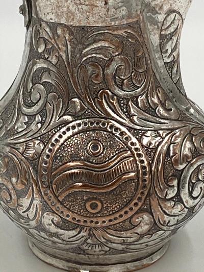 Silver on Copper Water Jug 19th Century