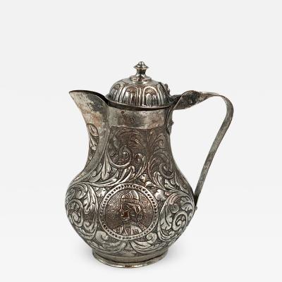 Silver on Copper Water Jug 19th Century