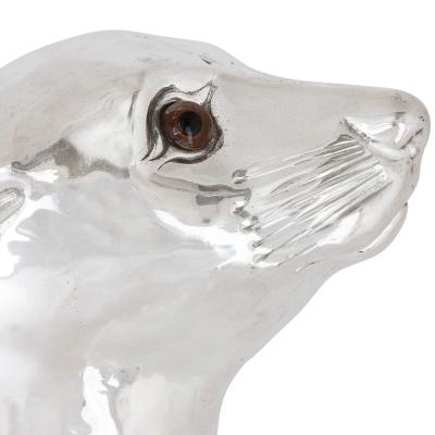 Silver plate sea lion wine or champagne cooler