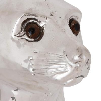 Silver plate sea lion wine or champagne cooler