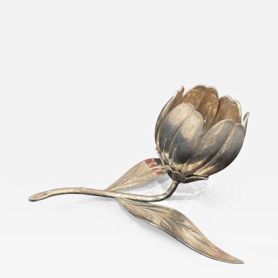Silver plated Tulip with Removable Petals
