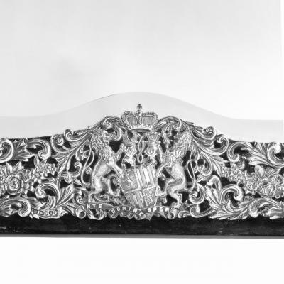 Silver table mirror wedding gift to Prince and Princess Henry of Battenberg