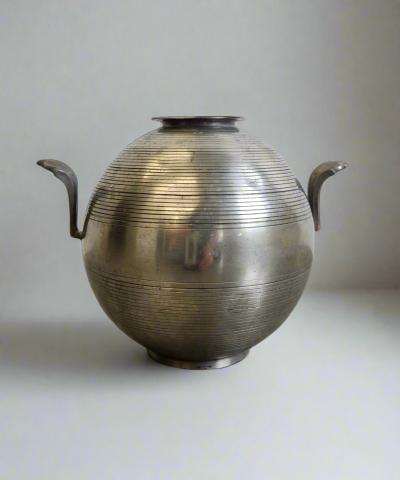 Silvia Stave Sylvia Stave Pewter Vase Sweden 1930s