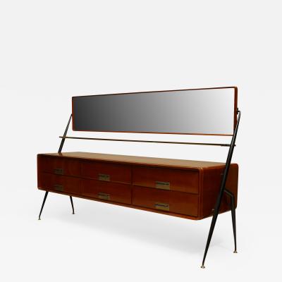 Silvio Cavatorta Italian 1960s Mahogany Chest with 6 Drawers