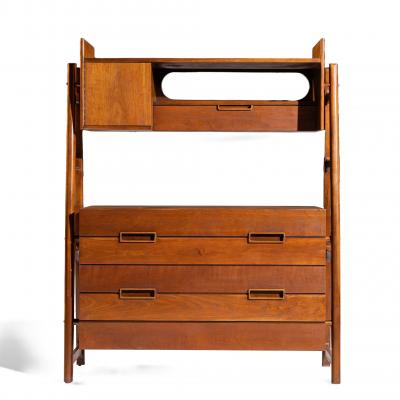 Silvio Cavatorta Silvio Cavatorta Mid Century Italian Mahogany Cabinet Bookcase