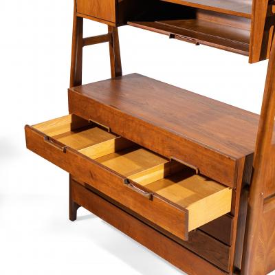 Silvio Cavatorta Silvio Cavatorta Mid Century Italian Mahogany Cabinet Bookcase