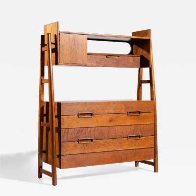 Silvio Cavatorta Silvio Cavatorta Mid Century Italian Mahogany Cabinet Bookcase