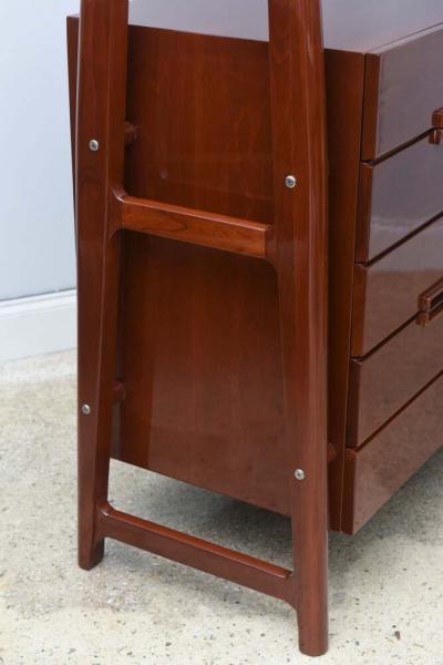 Silvio Cavatorta Silvio Cavatorta Mid Century Italian Modern Mahogany Cabinet Bookcase