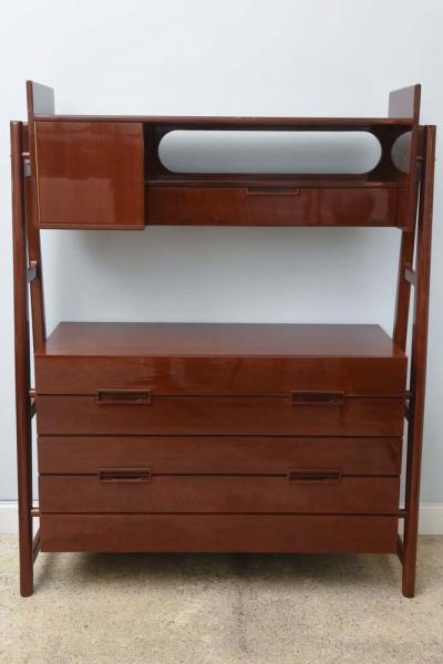 Silvio Cavatorta Silvio Cavatorta Mid Century Italian Modern Mahogany Cabinet Bookcase