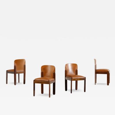 Silvio Coppola Set four Silvio Coppola Model 330 chairs for Bernini Italy