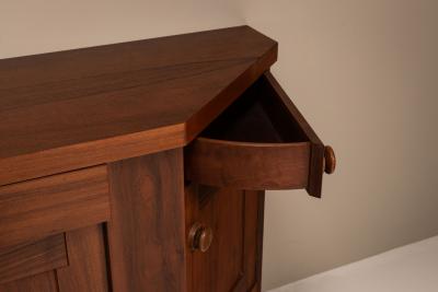 Silvio Coppola Silvio Coppola Sideboard in Walnut or Bernini Italy 1970s