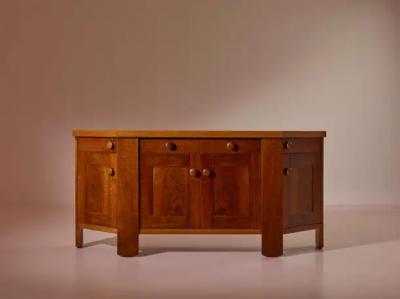 Silvio Coppola Silvio Coppola walnut sideboard by Bernini Italy 1960s