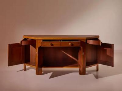 Silvio Coppola Silvio Coppola walnut sideboard by Bernini Italy 1960s