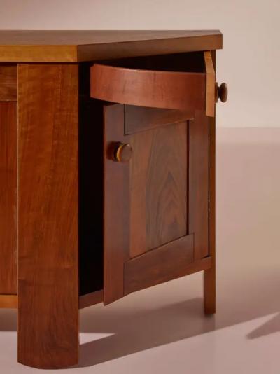 Silvio Coppola Silvio Coppola walnut sideboard by Bernini Italy 1960s