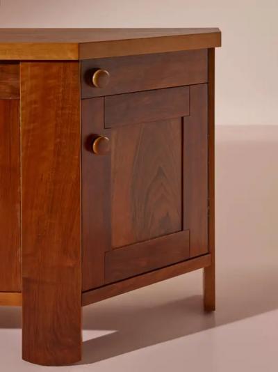 Silvio Coppola Silvio Coppola walnut sideboard by Bernini Italy 1960s