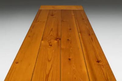 Silvio Coppola Solid Pine Wood Bench by Silvio Coppola for Fratelli Montina Italy 1970s