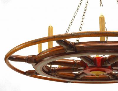 Similar American Victorian Wooden Ship Wheels Chandeliers