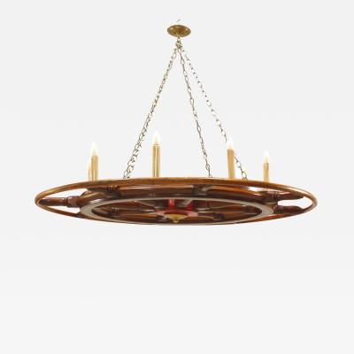 Similar American Victorian Wooden Ship Wheels Chandeliers