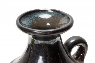 Similar German Yellow and Green Patterned Band Brown Glazed Ceramic Jugs