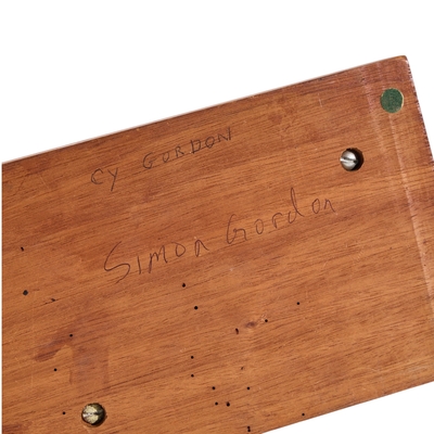 Simon Gordon Mid Century Brutalist Iron Sculpture Man with Fish