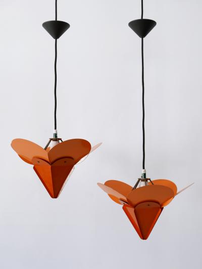 Simon Henningsen Set of Two Unique Tivoli Flower Pendant Lamps by Simon Poul Henningsen 1958