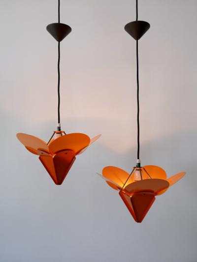 Simon Henningsen Set of Two Unique Tivoli Flower Pendant Lamps by Simon Poul Henningsen 1958