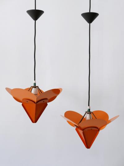 Simon Henningsen Set of Two Unique Tivoli Flower Pendant Lamps by Simon Poul Henningsen 1958