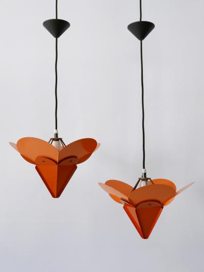 Simon Henningsen Set of Two Unique Tivoli Flower Pendant Lamps by Simon Poul Henningsen 1958