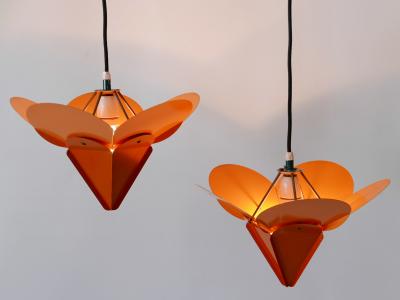 Simon Henningsen Set of Two Unique Tivoli Flower Pendant Lamps by Simon Poul Henningsen 1958