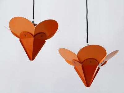 Simon Henningsen Set of Two Unique Tivoli Flower Pendant Lamps by Simon Poul Henningsen 1958