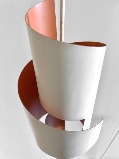 Simon Henningsen Swirl White Pendant Wall Lamps by Simon Henningsen Denmark 1960s