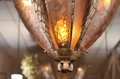 Simonet Freres Important Art Deco Chandelier by SIMONET FRERES