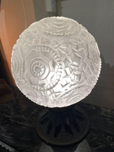 Simonet Freres Simonet Freres French Glass Table Lamp or Ceiling Light