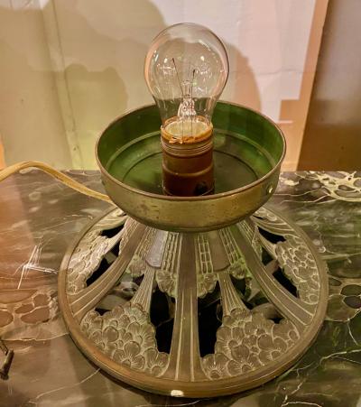 Simonet Freres Simonet Freres French Glass Table Lamp or Ceiling Light