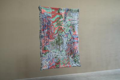 Sina Dyks Sina Dyks Contemporary Art Tapestry Absorbed Jungle 220 x 175 cm