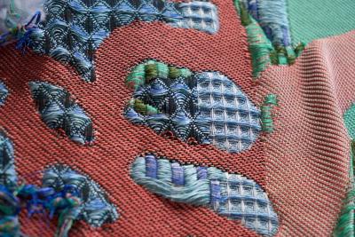 Sina Dyks Sina Dyks Contemporary Art Tapestry Absorbed Jungle 220 x 175 cm