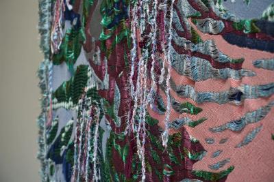 Sina Dyks Sina Dyks Contemporary Art Tapestry Absorbed Jungle 220 x 175 cm